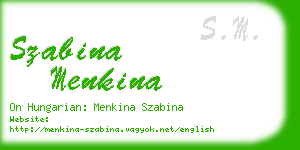 szabina menkina business card